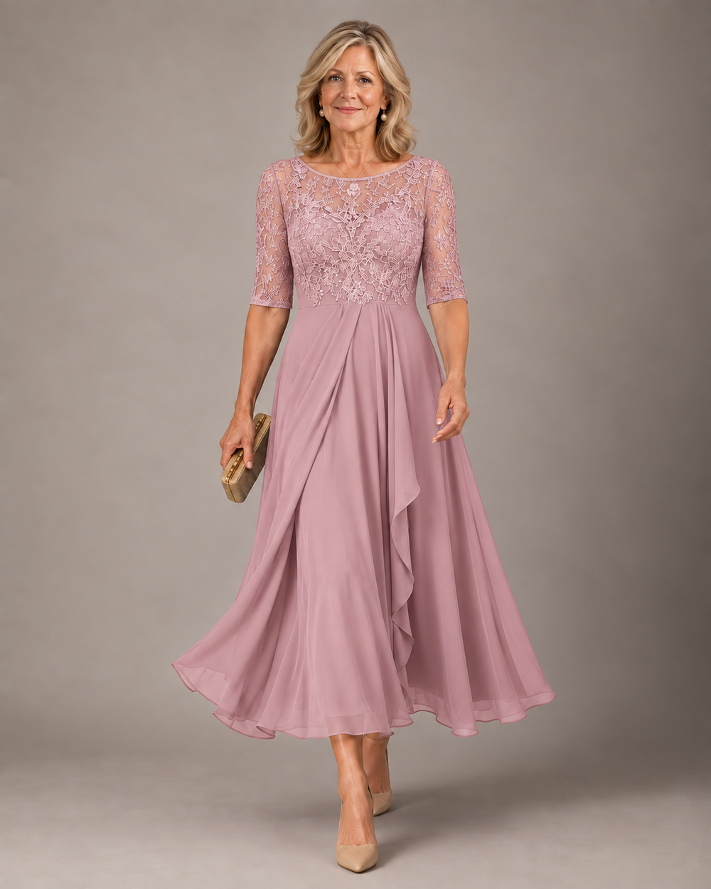 ROSE – THE LACE MIDI DRESS THAT FLATTERS YOUR SILHOUETTE - Maison Léa & Lou