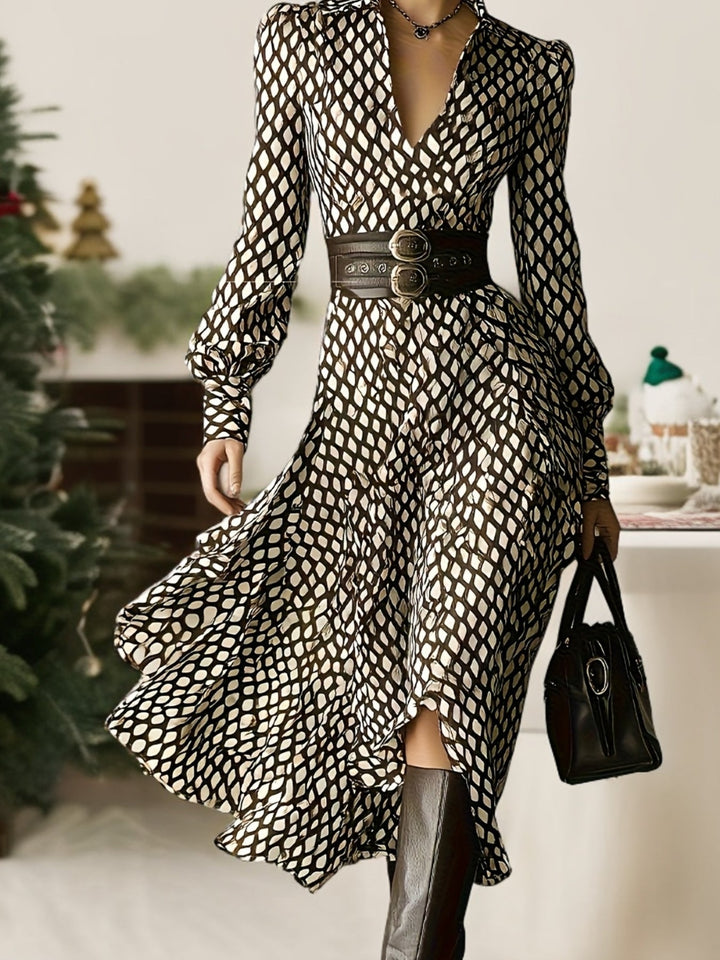 Zara lizzy | Vintage Rhombus Print Dress - Maison Léa &amp; Lou