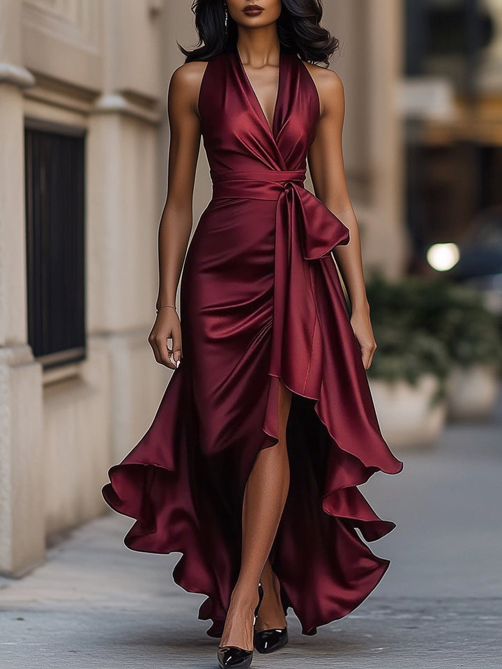 Amelya - Evening Wrap Maxi Dress - Maison Léa &amp; Lou