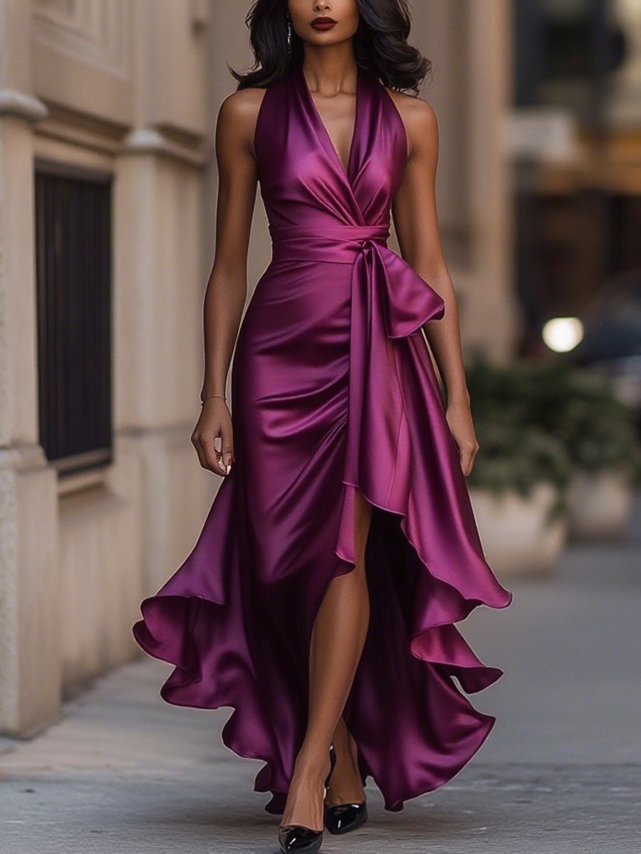Amelya - Evening Wrap Maxi Dress - Maison Léa &amp; Lou