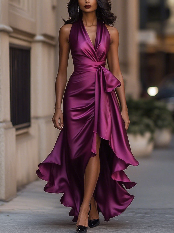 Amelya - Evening Wrap Maxi Dress - Maison Léa &amp; Lou