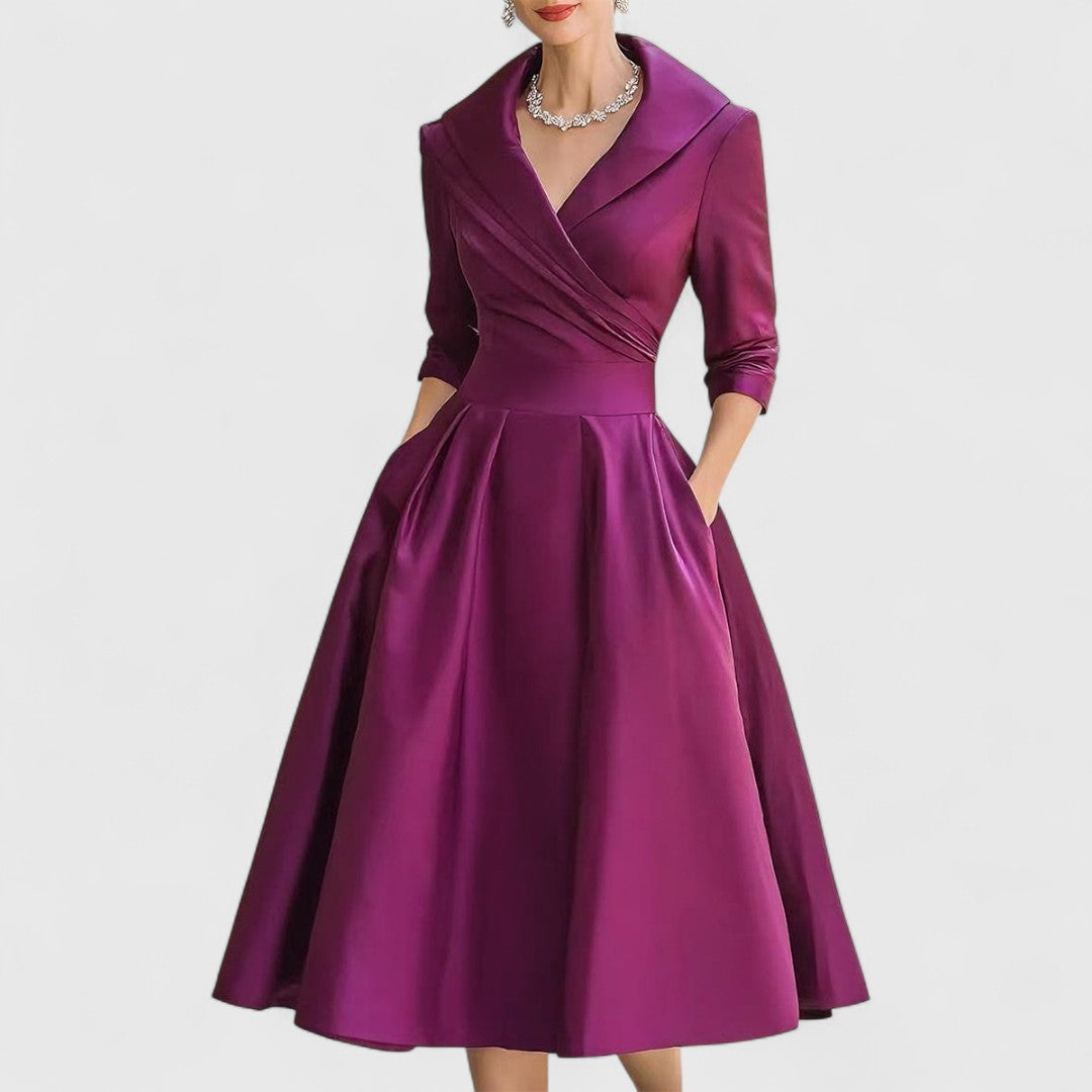 Marley Quinn - Elegant Midi Dress - Maison Léa &amp; Lou