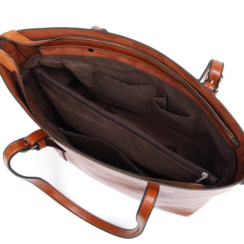 Sophia - Refined Elegance Leather Tote bag - Maison Léa &amp; Lou