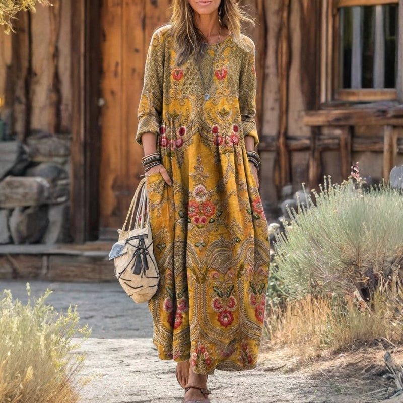 Camellia | Free-Spirited Floral Maxi Dress - Maison Léa & Lou