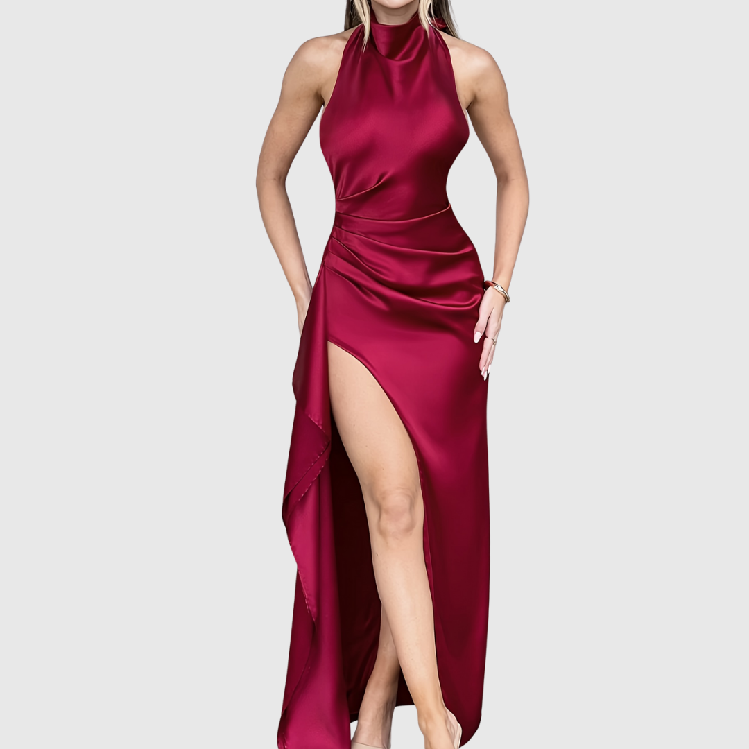 Tahlia | Elegant Satin Evening Dress - Maison Léa & Lou