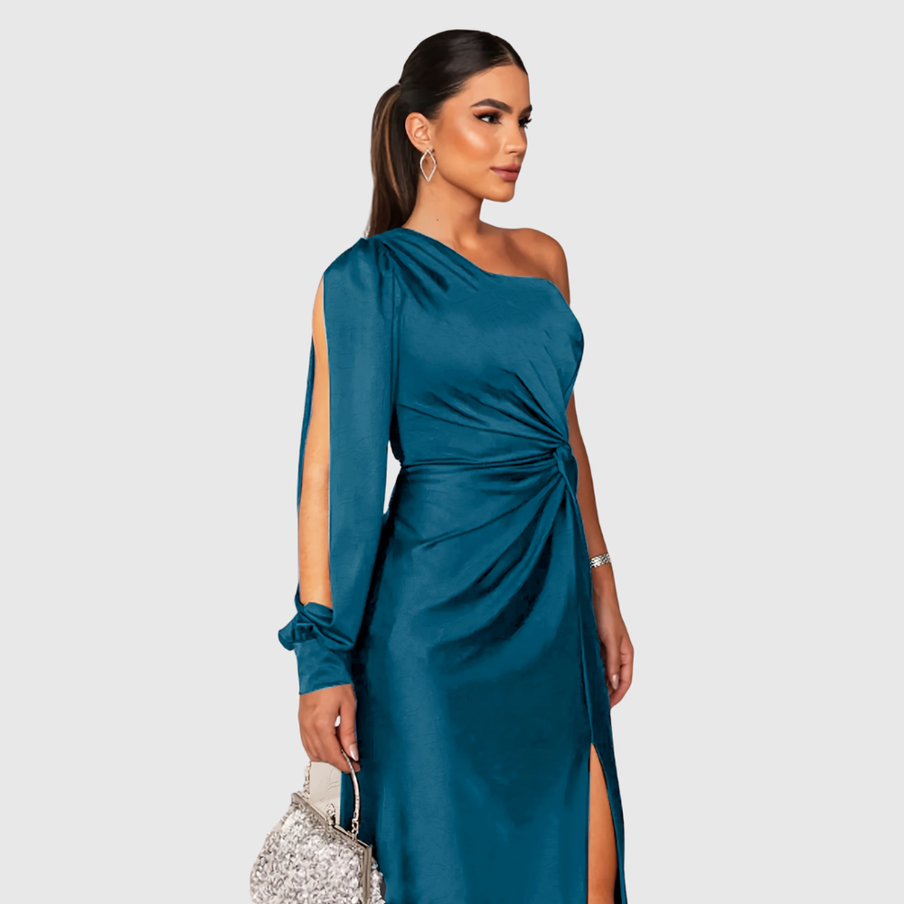 Charlotta | One‑Shoulder Evening Gown - Maison Léa & Lou