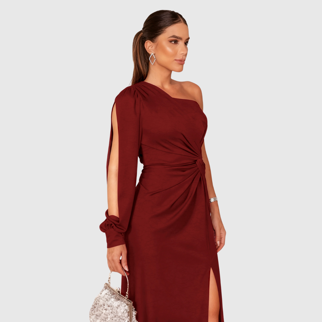 Charlotta | One‑Shoulder Evening Gown - Maison Léa &amp; Lou