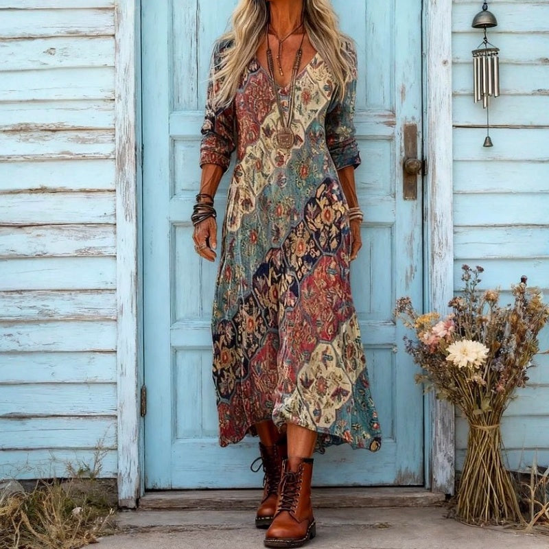 Eliana | Bohemian Flowing Maxi Dress - Maison Léa & Lou