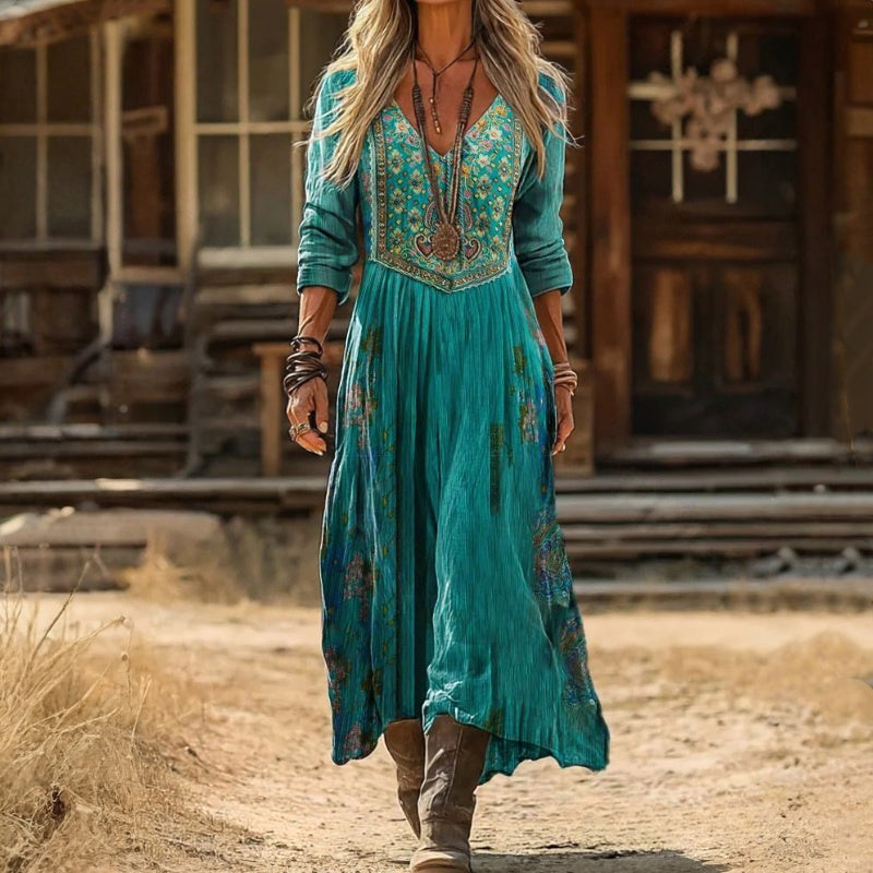 Rhiannon | Bohemian Flowing Maxi Dress - Maison Léa & Lou