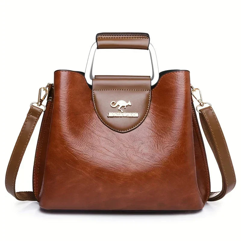 Isabella - Chic Leather Bucket Bag - Maison Léa &amp; Lou