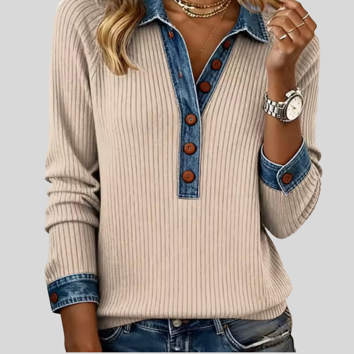 Amélie™ | Everyday Ribbed Knit Top - Maison Léa &amp; Lou
