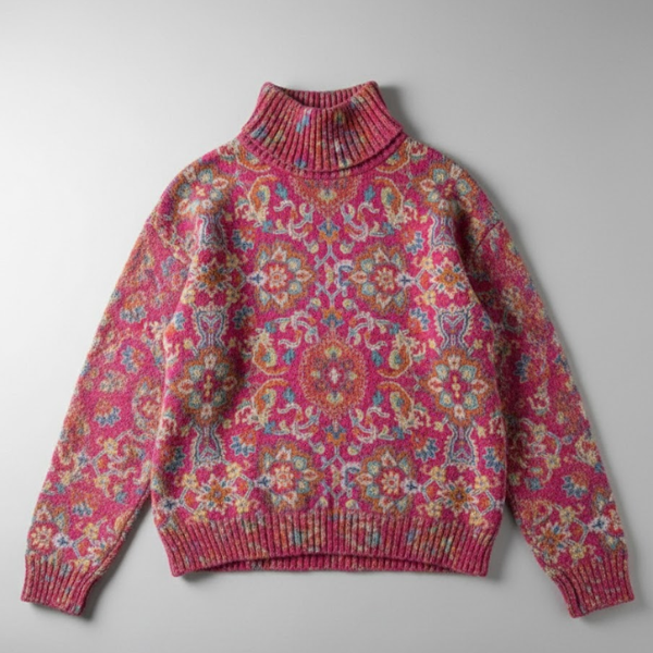 Mirabel | Ornate Turtleneck Jumper - Maison Léa & Lou