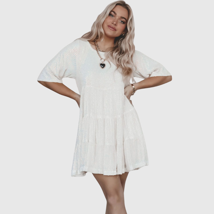 Fianna | Flowing Sequin Maxi Dress - Maison Léa &amp; Lou