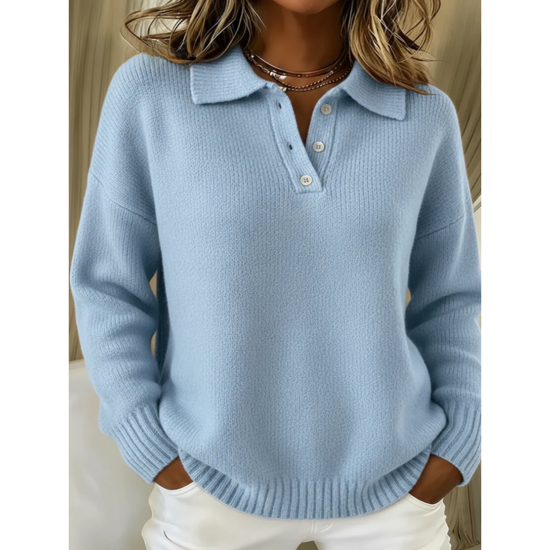 Bettina | Relaxed Collared Jumper - Maison Léa & Lou