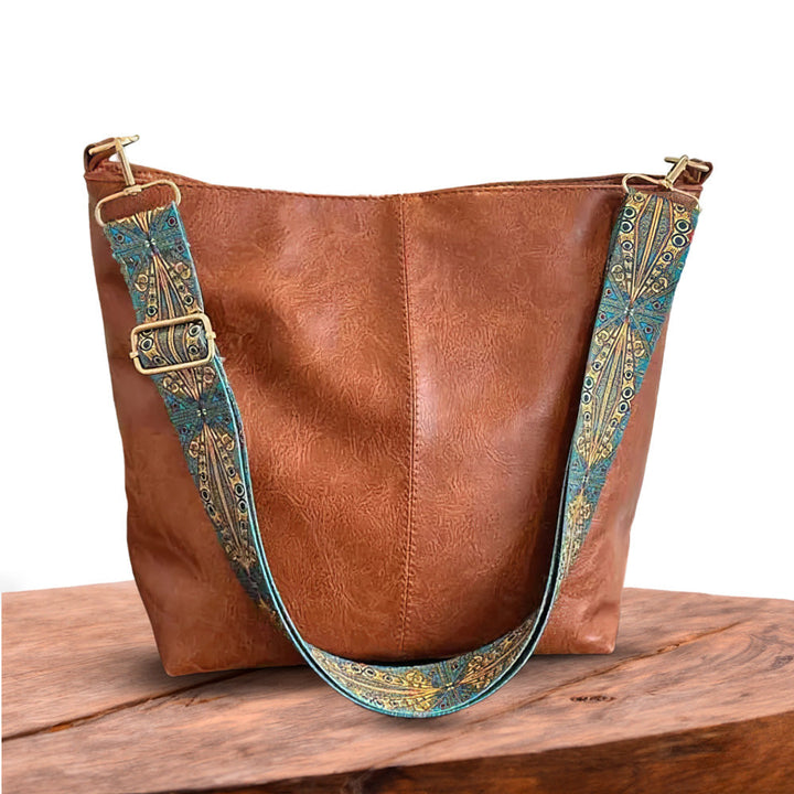 Linda - Vintage Charm Leather Shoulder Bag - Maison Léa &amp; Lou