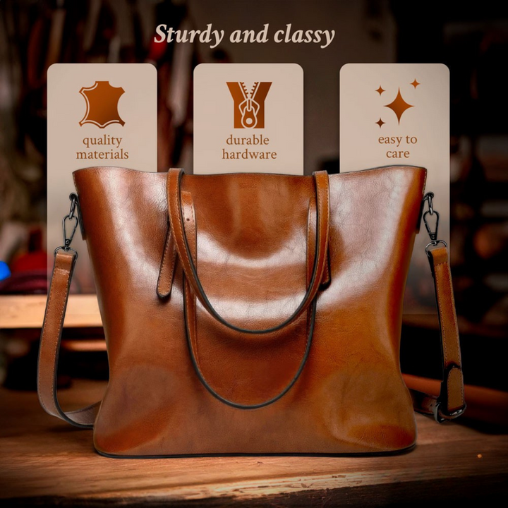 Jane - Timeless Vintage Leather Handbag - Maison Léa &amp; Lou