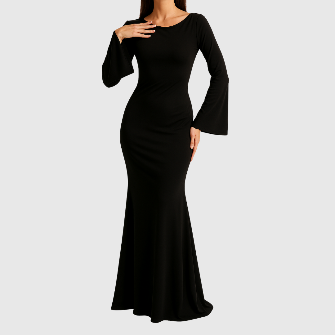 Sybilla | Winter Long-Sleeve Maxi Dress - Maison Léa &amp; Lou