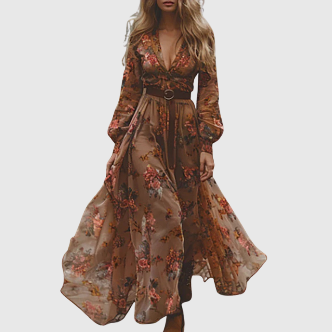 Alina Soleil - Romantic Boho Maxi Dress - Maison Léa &amp; Lou