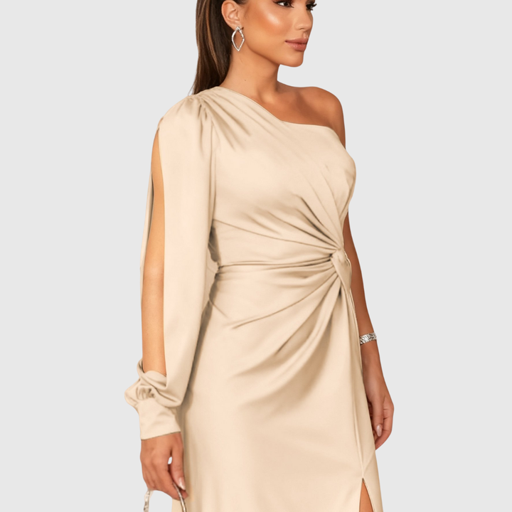 Charlotta | One‑Shoulder Evening Gown - Maison Léa &amp; Lou