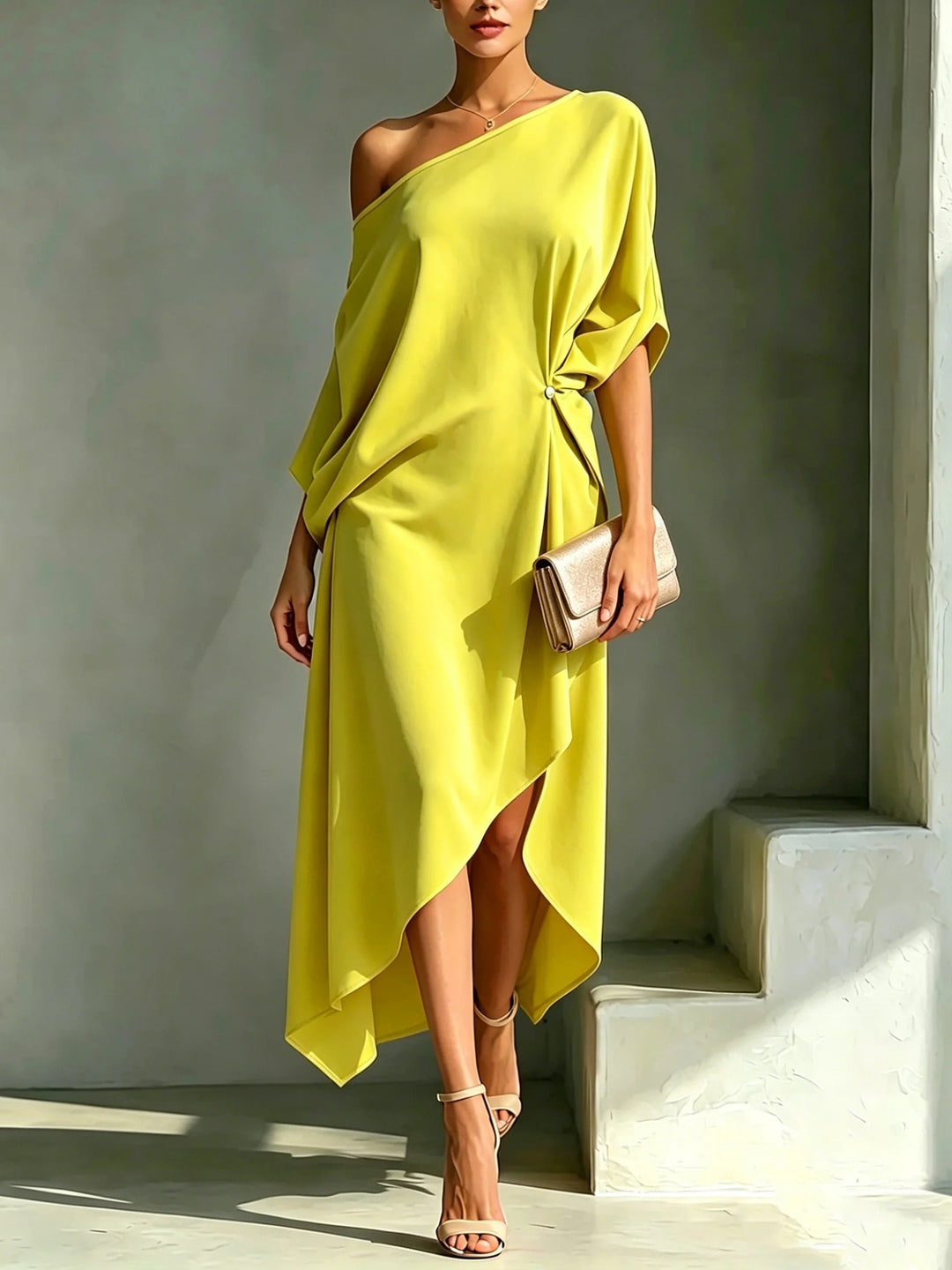 CAMILA™ │ ELEGANT ASYMMETRICAL DRESS - Maison Léa & Lou