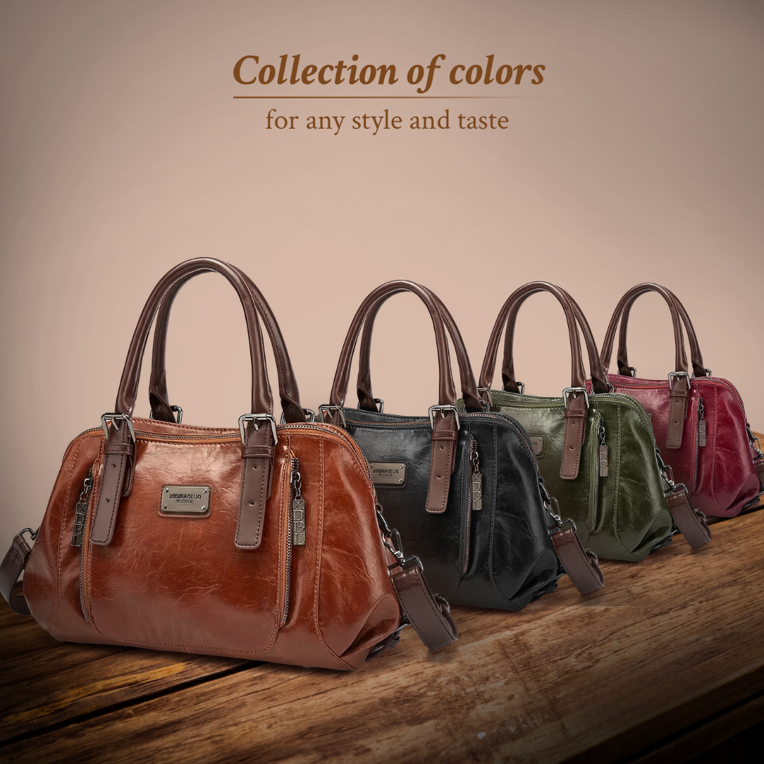 Katherine - Luxe Statement Leather Handbag - Maison Léa &amp; Lou