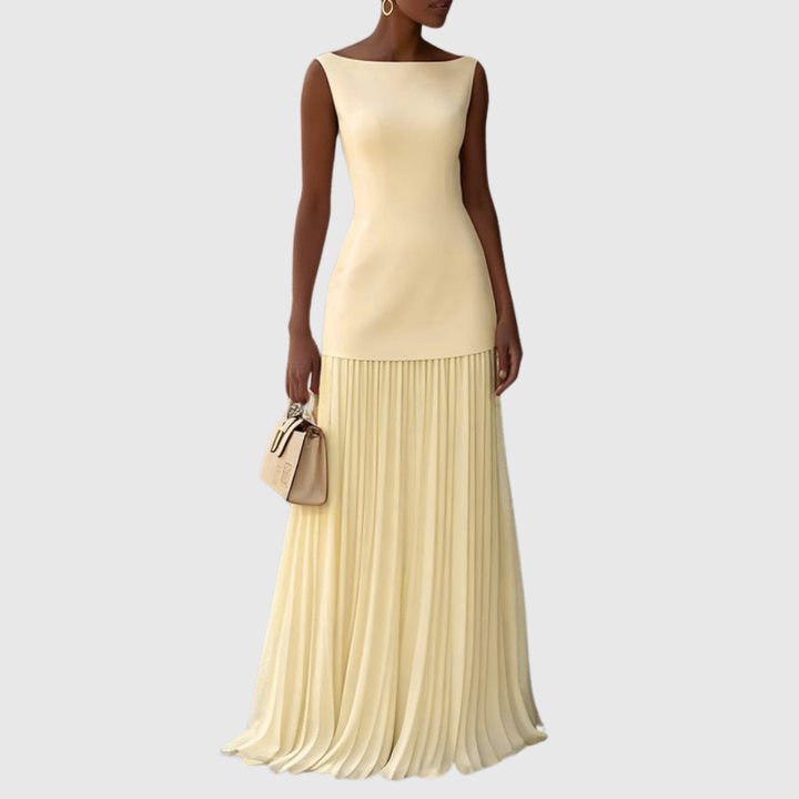 Coralie | Pleated Maxi Dress - Maison Léa &amp; Lou