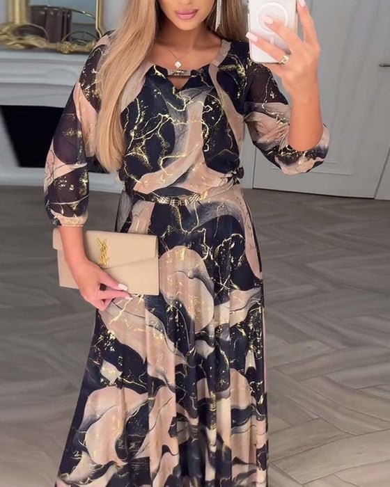Daisy - Breathable Floral Chiffon Dress - Maison Léa &amp; Lou