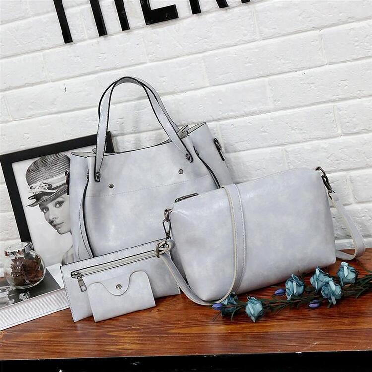 Riley - Vintage Soft 4-Piece Leather Bag Set - Maison Léa &amp; Lou