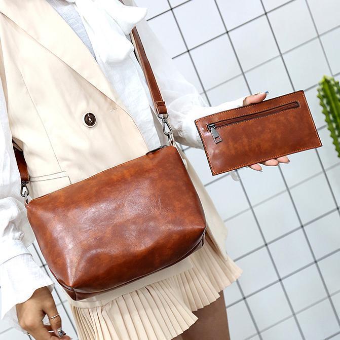 Riley - Vintage Soft 4-Piece Leather Bag Set - Maison Léa &amp; Lou