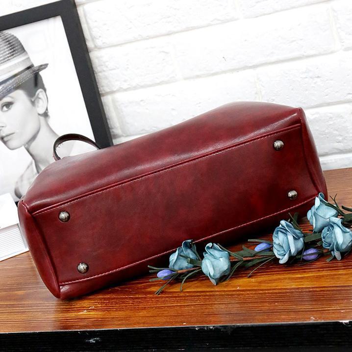 Riley - Vintage Soft 4-Piece Leather Bag Set - Maison Léa &amp; Lou