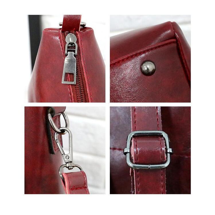 Riley - Vintage Soft 4-Piece Leather Bag Set - Maison Léa &amp; Lou