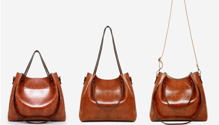 Riley - Vintage Soft 4-Piece Leather Bag Set - Maison Léa &amp; Lou