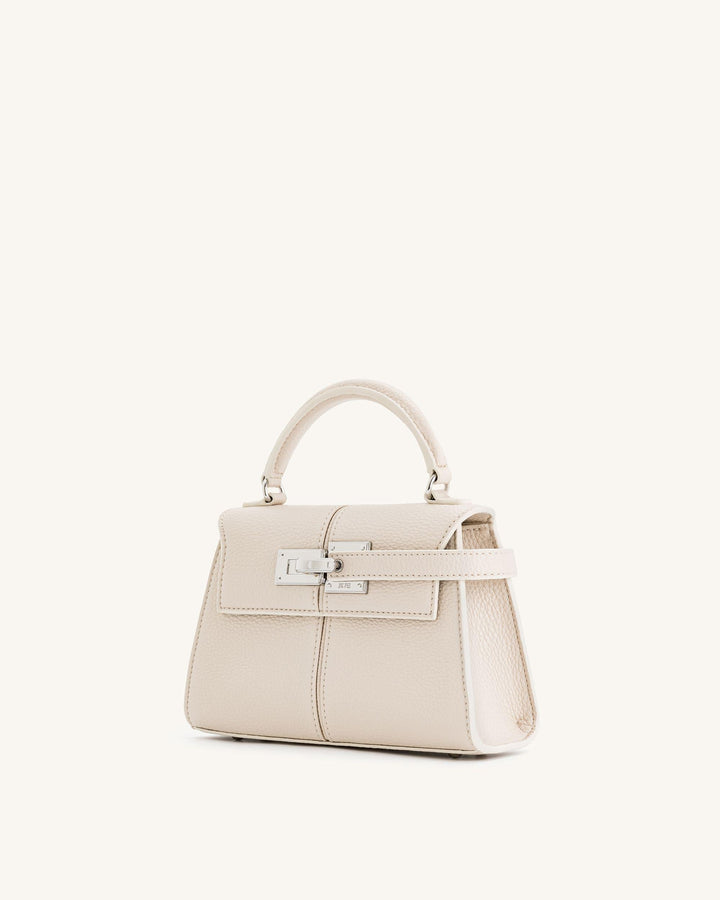 Elise Top Handle Bag - White - Maison Léa &amp; Lou