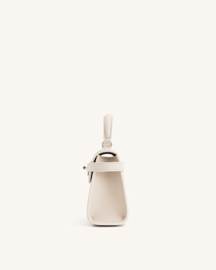 Elise Top Handle Bag - White - Maison Léa &amp; Lou