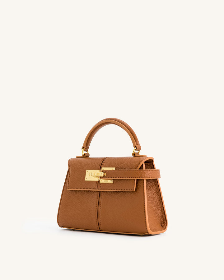 Elise Top Handle Bag - Brown - Maison Léa &amp; Lou