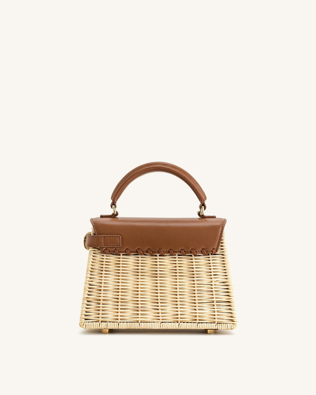 Elise Weaving  Handbag - Brown Rattan - Maison Léa &amp; Lou
