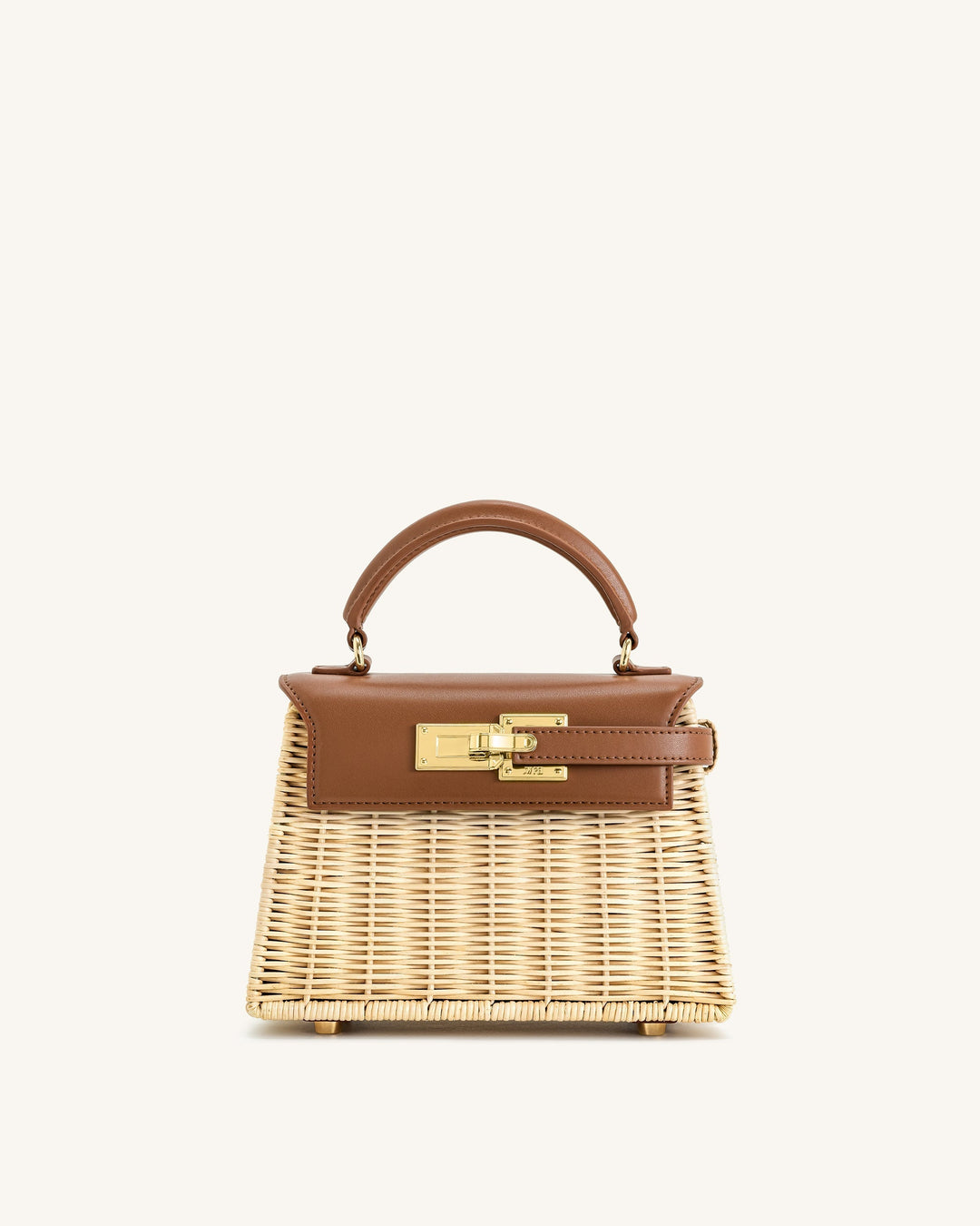 Elise Weaving  Handbag - Brown Rattan - Maison Léa & Lou