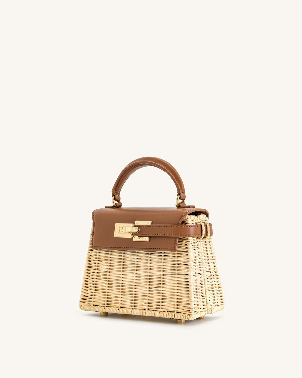 Elise Weaving  Handbag - Brown Rattan - Maison Léa & Lou