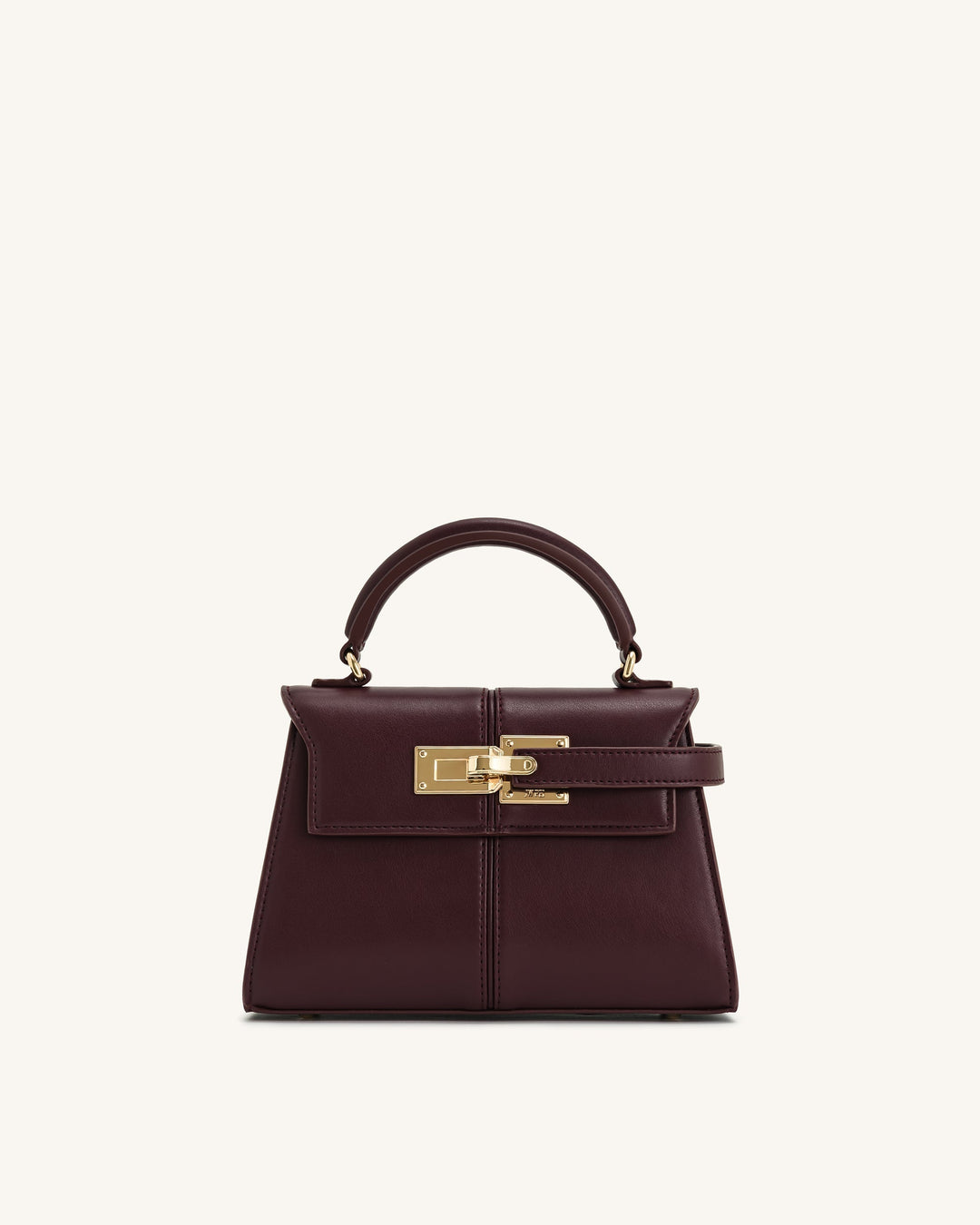 Elise Top Handle Bag - Deep Burgundy - Maison Léa & Lou