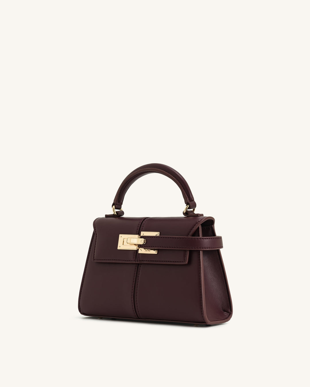 Elise Top Handle Bag - Deep Burgundy - Maison Léa &amp; Lou