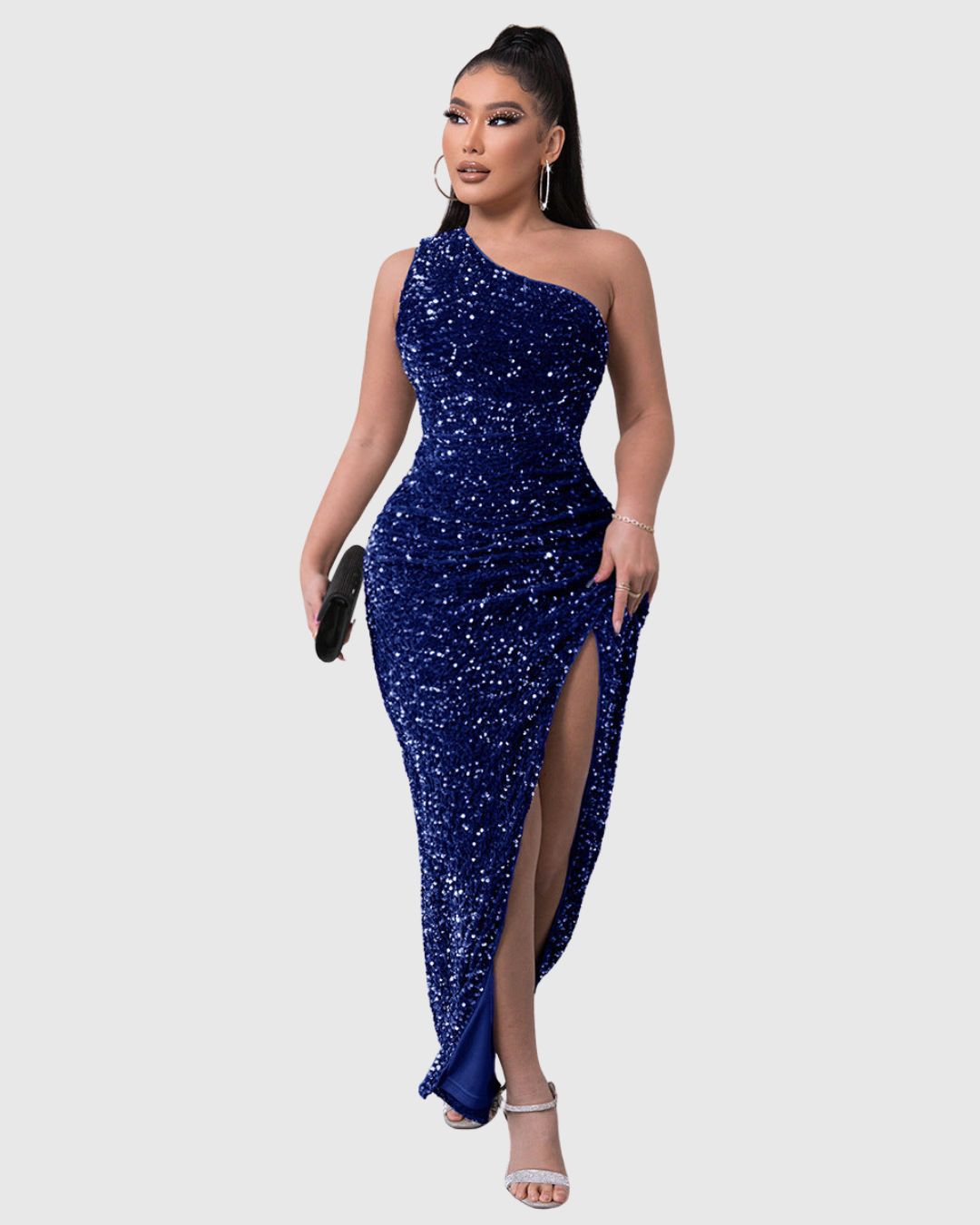 Lillian | Luxe One-Shoulder Evening Dress - Maison Léa &amp; Lou