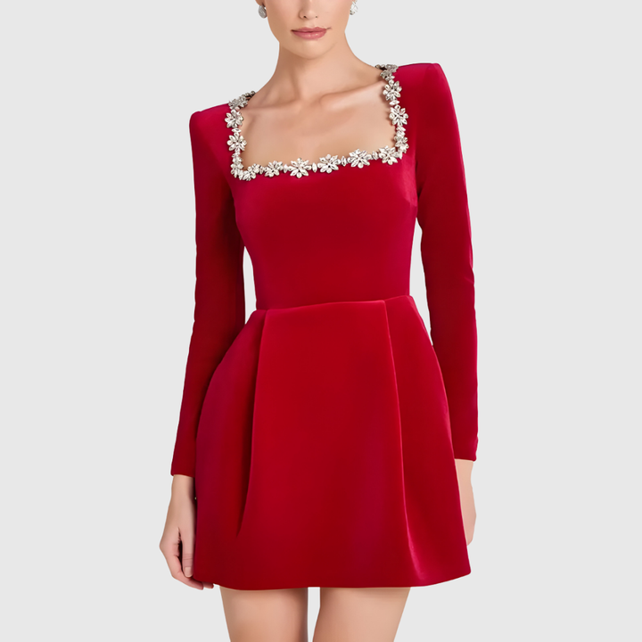 Noella | Velvet Cocktail Dress - Maison Léa &amp; Lou