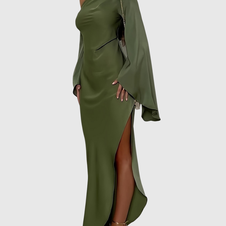 Alyne | Elegant One‑Shoulder Evening Dress - Maison Léa &amp; Lou