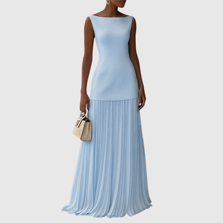 Coralie | Pleated Maxi Dress - Maison Léa &amp; Lou