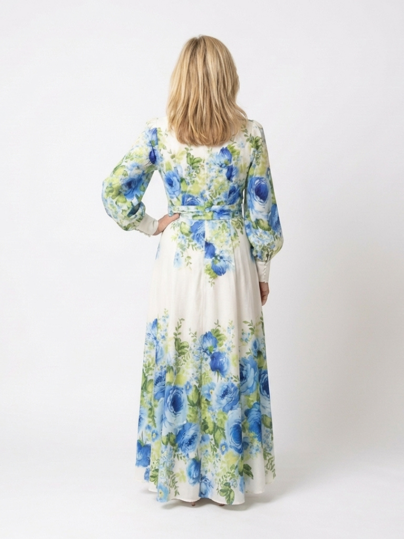 Harper | Long Sleeve Floral Button Front Maxi Dress - Maison Léa & Lou