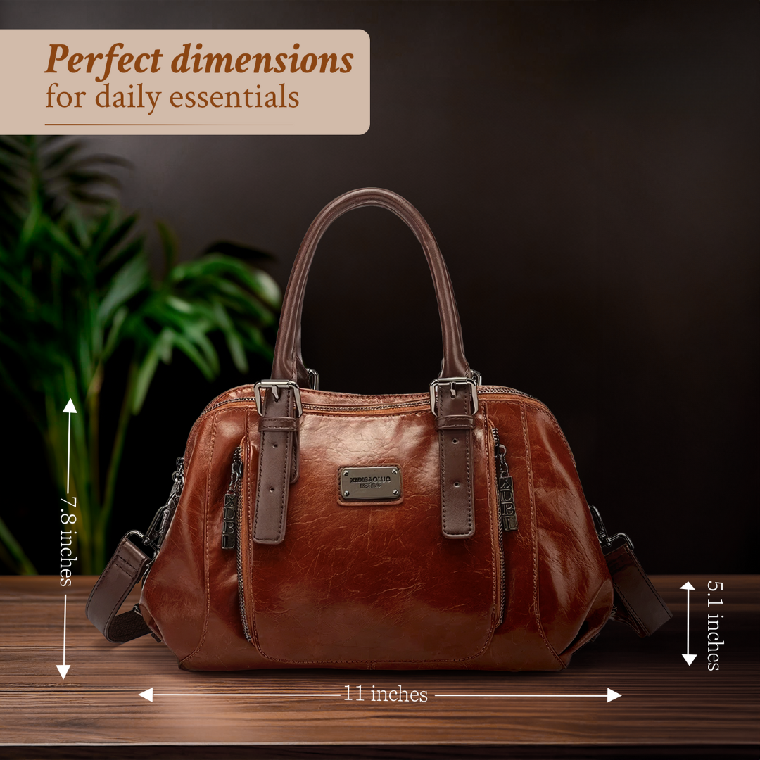 Katherine - Luxe Statement Leather Handbag - Maison Léa &amp; Lou