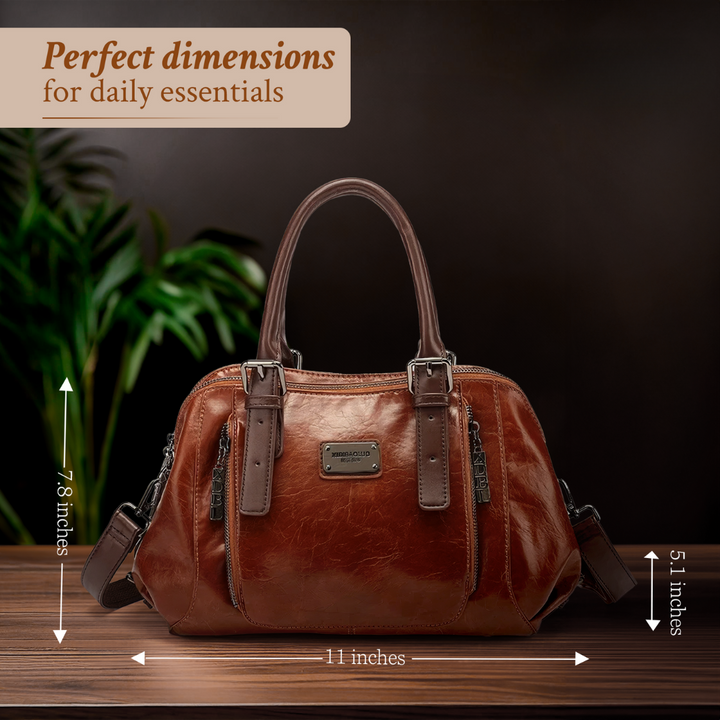 Katherine - Luxe Statement Leather Handbag - Maison Léa &amp; Lou