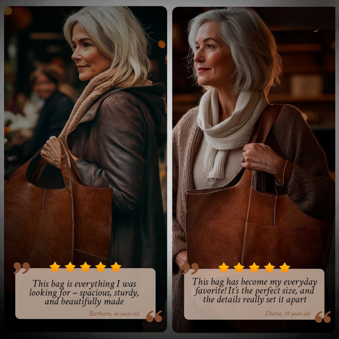 Ruth - Timeless Allure Leather Tote Bag - Maison Léa &amp; Lou