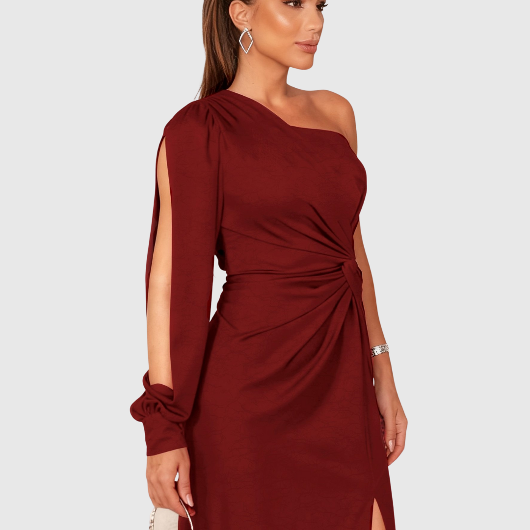 Charlotta | One‑Shoulder Evening Gown - Maison Léa &amp; Lou