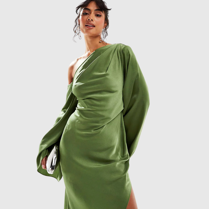 Rosaline | Satin Flow Maxi Dress - Maison Léa &amp; Lou